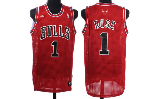  NBA Chicago Bulls 1 Derrick Rose Home Red Swingman Jersey